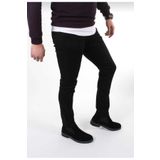 KING SEZAR DENİMSTAR Erkek Siyah Lina Jean Erkek Slim Fit Likralı Dar Paça Pamuklu Kot Pantolon