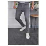 KING SEZAR Erkek GRİ Düz Klasik Slim Fit Tom Raider Likralı Erkek Kot Pantolon