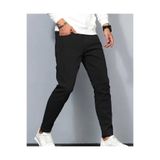 KING SEZAR Erkek Siyah Düz Klasik Rahat Kesim Regular Fit Likralı Kot Jeans Erkek Kot Pantolon