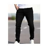 KING SEZAR Erkek Siyah Slim Fit Likralı Esnek Jeans Erkek Kot Pantolon