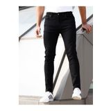 KING SEZAR Erkek Slim Fit Likralı Kot Pantolon Siyah Kot Pantolon pamuklu kot pantolon