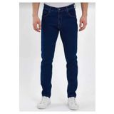 KING SEZAR Mavi Full Likralı Slim Fit Erkek Jean Kot Pantolon