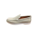 King Shoes Bej Süet Babet Ayakkabı
