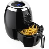 King Siyah Airfryer Yağsız Sıcak Hava Fritözü 4 Yıl Garanti - Ahşap