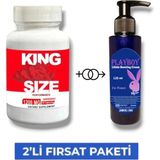 King Size Erkek Performans Geliştirici 30'lu Takviye Playboy Lib.ido Arttırıcı Krem 125 ml