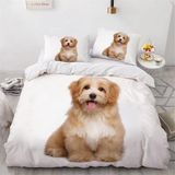 King Size Nevresim Takımı Golden Retriever Fermuarlı Nevresim Takımı, Aldults Çocuklar Için Yumuşak Hipoalerjenik Mikrofiber Yorgan Kılıfı 230X220 cm