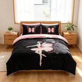 King Size Nevresim Takımı Kanatlı Kız Çocuk Nevresim Takımı Fermuarlı Yatak Seti Aldults Çocuklar Için Yumuşak Hipoalerjenik Mikrofiber Yorgan Kılıfı