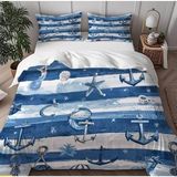 King Size Nevresim Takımı Mavi Çapa Nevresim Fermuarlı Nevresim Takımı Aldults Çocuklar Için Yumuşak Hipoalerjenik Mikrofiber Yorgan Kılıfı 230X220 cm