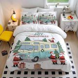 King Size Nevresim Takımı Noel Nevresim Takımı Fermuarlı Nevresim Takımı Aldults Çocuklar Için Yumuşak Hipoalerjenik Mikrofiber Yorgan Kılıfı 230X220