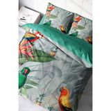 Kıng Sıze World Naturel Parrots Çift Kişilik 220X240CM Nevresim Takımı - Yeşil - Standart