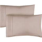 King Size Yastık Kılıfı 2'li Set - Yumuşak, Üstün Kaliteli Yastık Kılıfı Kılıfları - Makinede Yıkanabilir Koruyucular - 20x40, 20x36 & 20x48 Uyku için Yastıklar - King Size Yastık Kılıfı Yatak Buğday