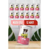 King Sos İçerisinde Et Parçacıklı Kuzu Etli 12x400 gr Köpek Konserve Maması