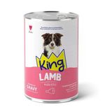 King Sos İçerisinde Et Parçacıklı Kuzu Etli Köpek Konservesi 400 Gr*20 Adet