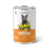 King Sos İçerisinde Et Parçacıklı Tavuklu 400 gr Kedi Konservesi