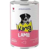 King Sos Içinde Et Parçacıklı Kuzu Etli Yavru Köpek Maması 400 gr