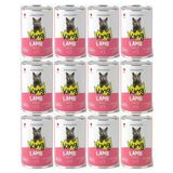 King Sos İçinde Et Parçacıklı Kuzu Etli Yetişkin Kedi Konservesi 400 Gr (12 Adet)