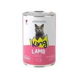 King Sos İçinde Et Parçacıklı Kuzu Etli Yetişkin Kedi Konservesi 400 Gr