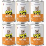 King Tavuklu Yavru Kedi Konserve 400 gr x 6 Parçacıklı Mama Lezzeti ve Besleyici İçerik