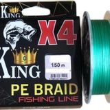 King X4 Pe Braid 0,18Mm 150Mt 4 Kat Yeşil İp Misina