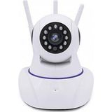 Kingboss 3 Antenli Beyaz FHD P2P 360º Wifi Kablosuz IP Kamera Gece Görüş Özelliği ile