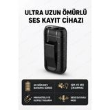 Kingboss 32GB Mini Ses Kayıt Cihazı Mıknatıslı 20 Gün Şarj Özellikli Profesyonel Kaydedici