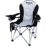 KingCamp 6456 Ecorce Tube Marron Polyester Deluxe Siyah Gri Kamp Sandalyesi
