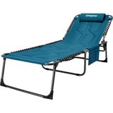 Kingcamp Bavaria Cozy Premium 5 Kademeli Katlanır Şezlong Blue - Metal - Mavi