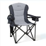 Kingcamp juniper Bel Destekli Ultra Konforlu Xl Kamp Sandalyesi L.grey - 96/62 × 62 × 50/102 cm - Gri