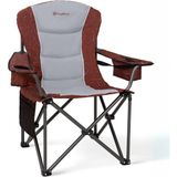 Kingcamp juniper Bel Destekli Ultra Konforlu Xl Kamp Sandalyesi Red/grey - 96/62 × 62 × 50/102 cm - Kırmızı
