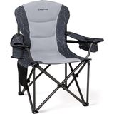 KingCamp Juniper L Grey Bel Destekli Ultra Konforlu Xl Kamp Sandalyesi - Gri