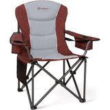 KingCamp Juniper Red Grey Bel Destekli Ultra Konforlu Xl Kamp Sandalyesi - Kırmızı