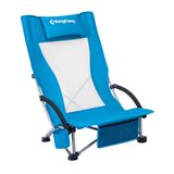 KingCamp Lilac High Comfort Plaj ve Dinlenme Sandalyesi Blue | Ekstra Geniş Ergonomik Koltuk 300LB Ağır Hizmet Hafif Büyük Boy Dişli Taşıma Çantası ile Açık Çim Kamp Piknik için