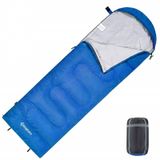 Kingcamp Oase 250 hafif 3 Saison uyku tulumu değişmemesi, kapşonlu, kamp yürüyüş Trekking sol ve sağ için imzalamıştır birlikte Für Erwachsene Mavi