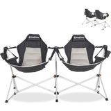 Kingcamp Orchid Double Çift Kişilik Salıncaklı Katlanır Kamp Sandalyesi - 185 x 77 x 60/112 cm - Gri
