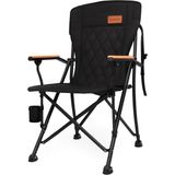 KingCamp Polar Comfort Plus Ultra Black Katlanır Kamp Sandalyesi