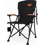 Kingcamp Polar Comfort Plus Ultra Konforlu Katlanır Kamp Sandalyesi Black - 96 x 57 x 61 cm - Siyah