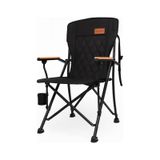 Kingcamp Polar Comfort Plus Ultra Konforlu Katlanır Kamp Sandalyesi Black Siyah
