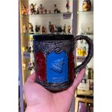 Kingdom Of 3d Game Of Thrones Kupa (V1) El Boyaması Seramik & Polyester Kupa - Renkli - 400 ml