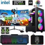 Kinger KX170 I5 3470 16GB Ram 1tb SSD 4gb GTX1050 Ti 23.8" 100Hz Curved Oyuncu Tavsiye Sistem - Siyah - Var