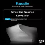 Kingjet Kyocera Uyumlu Tk-5305 Kırmızı Standart Kapasiteli (Tekli) Çipli Muadil Toner | Taskalfa 350Ci