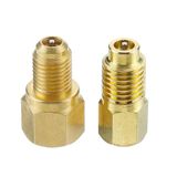 KingLan 2 Adet Recovery Tank Vakum Pompası Pirinç Adaptör 1/4 ila 1/2 inç R134A - R12 Klima için