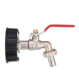 KingLan IBC Tank Adaptörü S60X6 1/2" Kol Pirinç Bahçe Musluk Hortum Bağlantısı