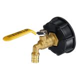 KingLan Pirinç IBC Tank Musluğu Adaptör Musluk Valfi Uygun 1/2" 3/4" Bahçe Su Hortumu Aleti -3/4"