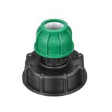 KingLan S60X6 1/2" 3/4" 1" IBC Tank Tahliye Adaptörü Dişli Çıkış Musluk Su Bağlantısı Yedek Yeşil Pp Küresel Vana Sabitleme Parçaları Ev Bahçesi için - 32 cm