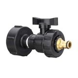 KingLan S60X6 3/4" IBC Tank Boşaltma Adaptörü Başlık Dişli Çıkış Musluk Su Bağlantısı Yedek Pp Küresel Vana Sabitleme Parçaları Ev Bahçesi için