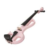 Kinglos KNG MIDS-B1807 Elektro Keman 4/4 Pembe (Profesyonel - Silent) | Kulaklık Çıkışlı Sessiz Çalışma Modu, Kristal Ne
