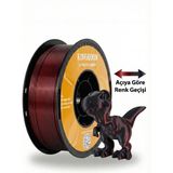 Kingroon Silk Çift Renk (Dual) Pla Filament Kırmızı-Siyah- High Speed (600MM/S) - Bambu Lab ve K1 Uyumlu - 1.75MM 1 kg - Siyah - Kırmızı