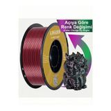 KINGROON Üç Renkli Silk PLA Filament Altın-Fuşya-Siyah Canlı Parlak Renk Geçişi 1.75mm 1Kg