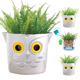 King's Gardening Clever Pot - İç Mekan Dış Mekan Kullanımı için Kendinden Sulama Saksısı, Hareketli Göz Suyu Seviye Göstergesi, UV Dayanıklı Saksı, Çiçekler, Afrika Menekşeleri ve Daha Fazlası için