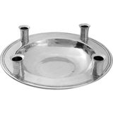 King's Pewter Kalay 4 Kollu Şamdan 11 cm - Gümüş - Standart